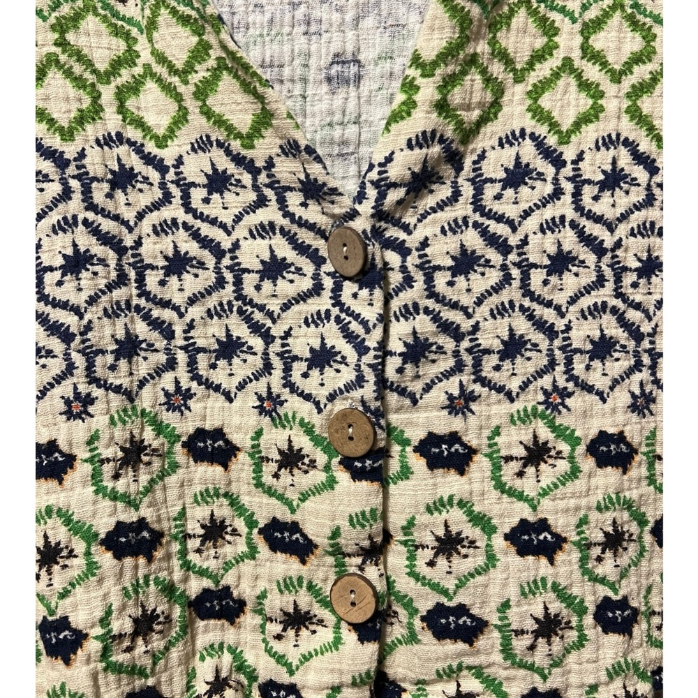 Zara Button-Down Crop Top Medium - image 4